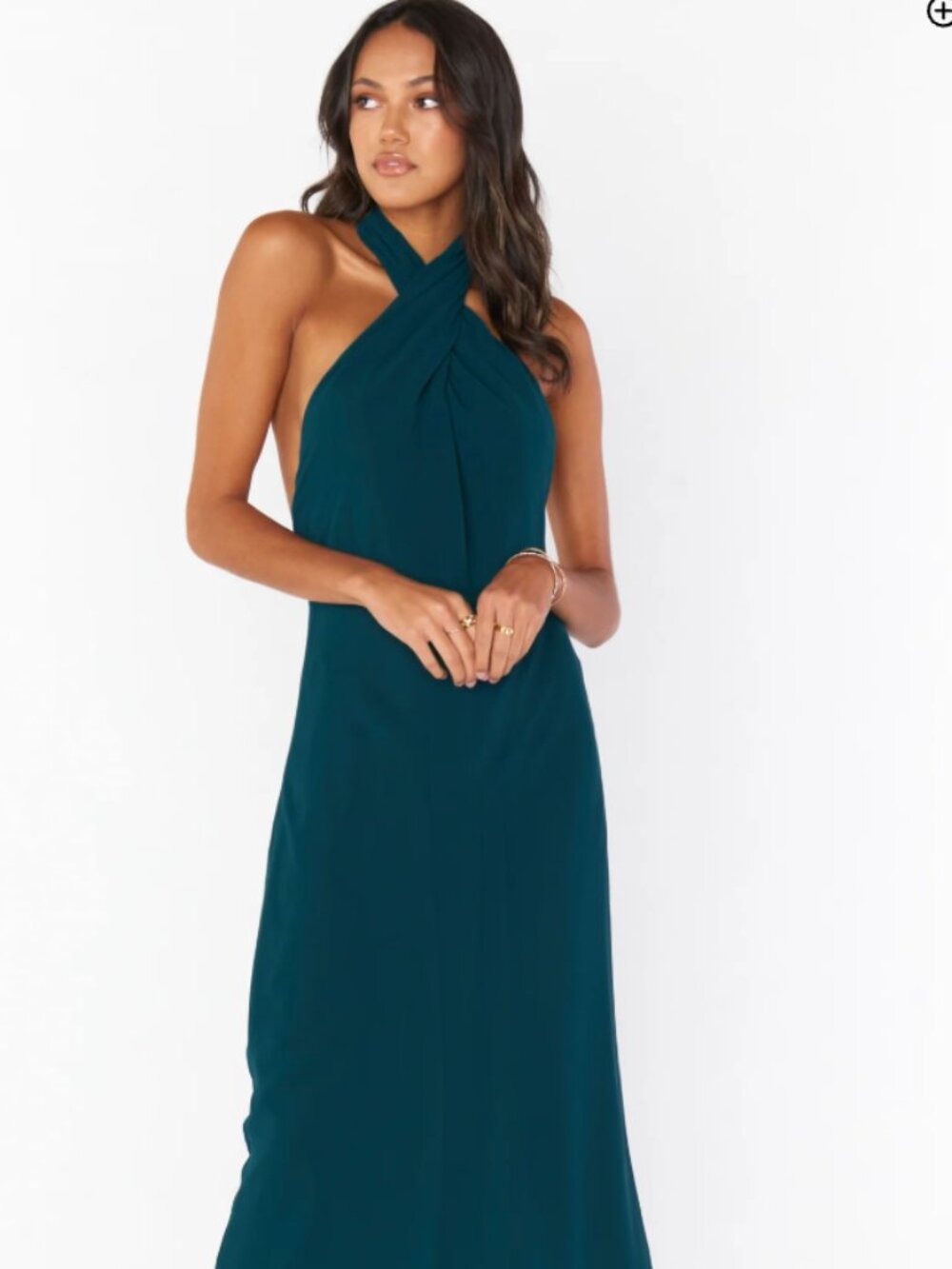 NWT Emerald Halter Dress -XS